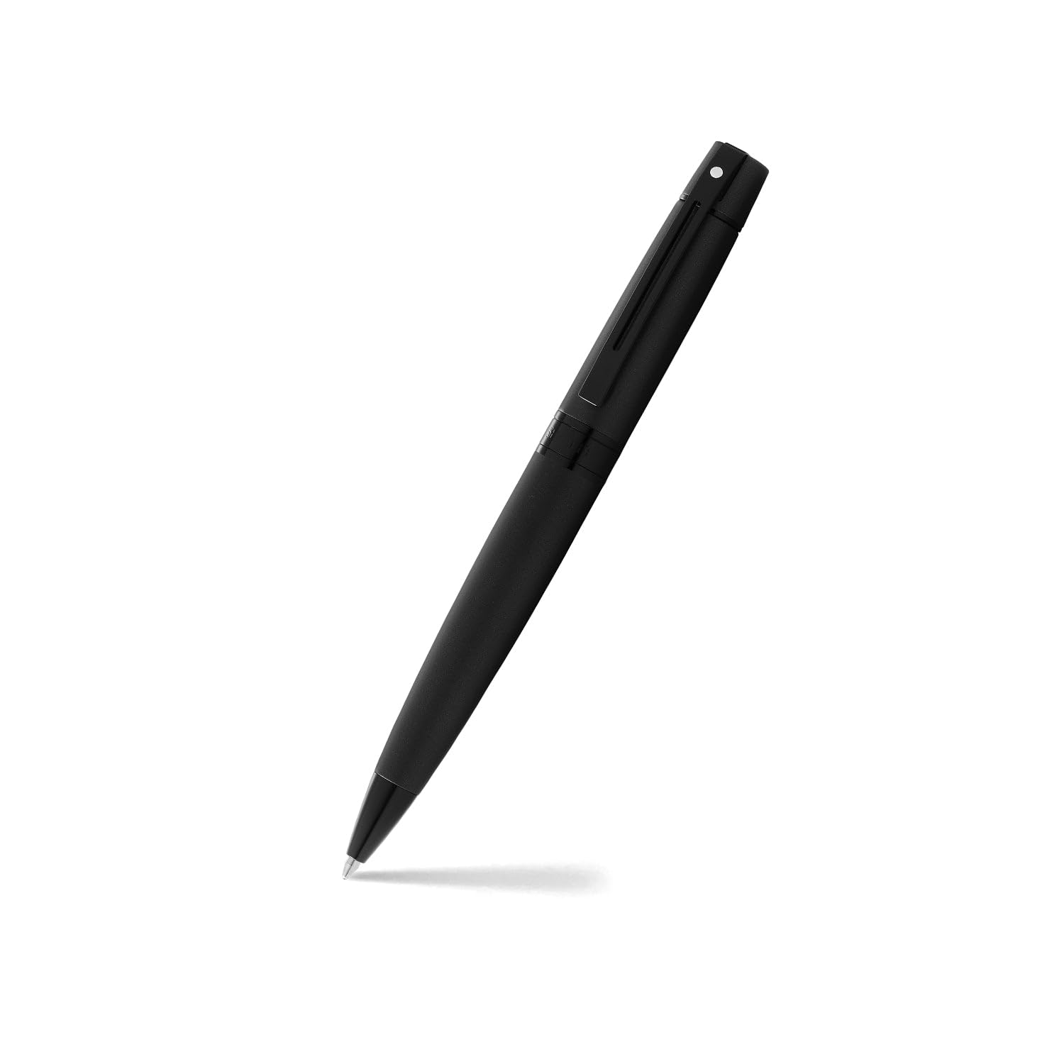 Sheaffer 300 E9343 - Bolígrafo Lacado Mate Con Bordes Negros Pulidos, Negro