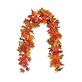1,7 m lange Herbstblatt-Girlande, hängende Herbstranken, künstlicher...