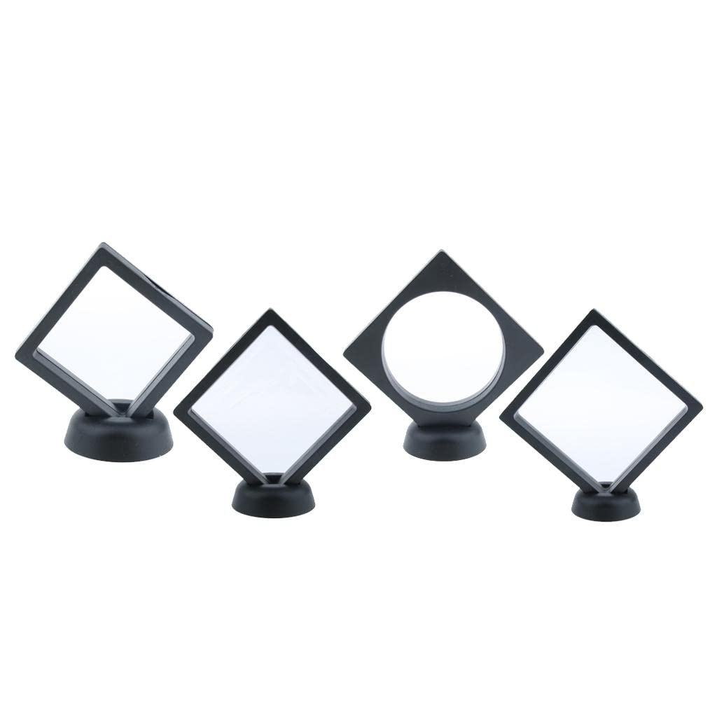 THE STYLE SUTRA 3D Floating Jewelry Display Frame Case Box Stand Rack Holder Black 7x7cm