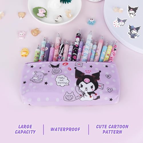 SKY-TOUCH Cute Kuromi School Supplies Stationery Gift Set, Including Gel Pens Notebook Pencil And Sticky Note for School Supplies Office Anime Gifts for Girls