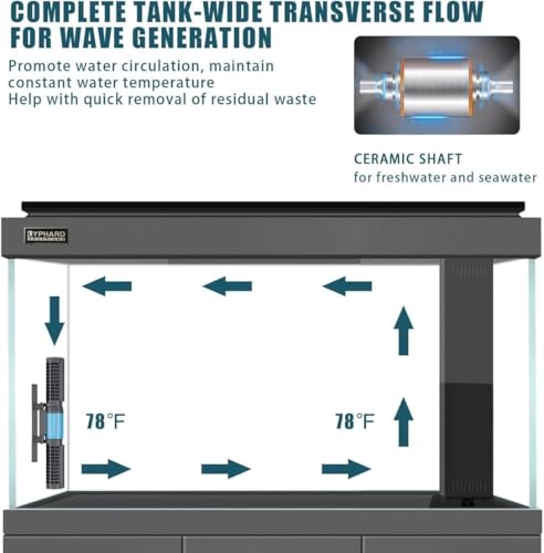 Pompa Wave Maker, magnetyczna pompa akwariowa 25 W z kontrolerem wyświetlacza LED, 4 regulowane poziomy do akwariów słodkowodnych i morskich