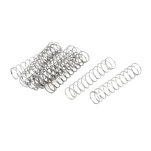10pcs Small Diameter Spring Stainless Steel Coil Ballpoint Pen Springs Silver(40mm,5MM_0.4MM)