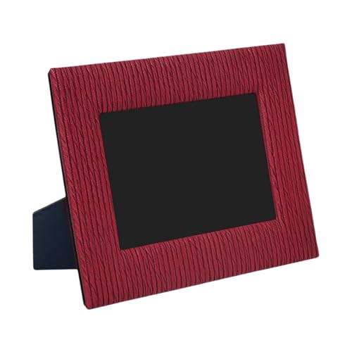 KAHDGSS Portarretratos de cuero de 20 x 15 cm, decoración del hogar, montaje en pared, horizontal y vertical