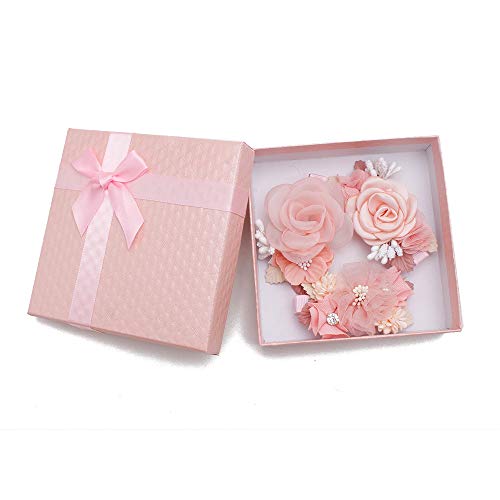 Flower Hair Clips Set For Baby Girl Lightweight Floral Hair Bow Accessories With Boutique Fully Lined Alligator Clip 3Pcs For Toddler Teens Gifts #TOP1