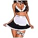 Sexy French Maid Lingerie Costume pour Femmes Cosplay De NoëL Tenue De Femme De Chambre Dentelle Lingeries Tenues Pyjama Sexy Femme ÉRotique Sexy Hot Cadeau De Saint Valentin