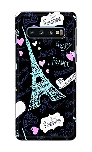Image of PRINTFIDAA Lovers Famous Place Eiffel Tower in Paris Printed Designer Hard Back Case Cover for Samsung Galaxy S10 Plus (6.4 inch), SM-G975F / DS, SM-G975U, SM-G975W -(TI) MVN1003