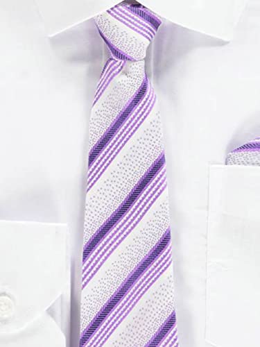 Kids World Boys' Dress Shirt & Tie (Patterns May Vary) - White, 164