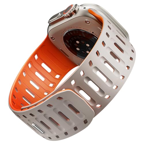 Image of X-it Magnetic Watch Band for Apple Watch Ultra 49mm, 46mm /45mm /44mm, Silicone Sport Strap with Strong Magnet for Men and Women, Compatible with Apple Watch Series 11 /10 /9 /8 /7 /6 /5 /4 /3 /2 /1 and SE