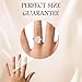 LANKRALOVNA 5CT Elongated Cushion Cut Engagement Ring for Women, 9x12mm Big Look CZ, Statement S925 Sterling Silver Promise Band, 14K Gold Plated Anniversary Birthday Gifts, Size 9