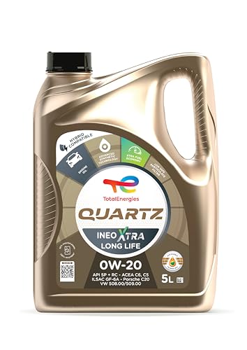 TotalEnergies Quartz Ineo Xtra Long Life 0W20 Engine Oil - ACEA C6/C5 API SP ILSAC GF-6A - Approved by VW 508.00/509.00 Porsche C20 Ford WSS-M2C956-A1 - Advanced Synthetic Technology - 5L