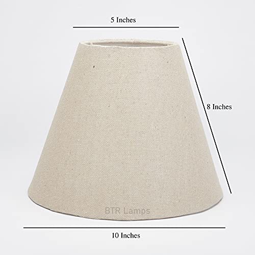 Image of Asian BTR Crafts 10 inch Inches, Small-Medium, Conical Lamp Shade, Cotton Fabric, Premium Jute Color