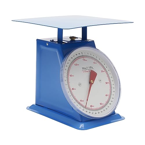 110-LBS Heavy Duty Portion-Control Mechanical Kitchen and Commercial Food Meat Scale,Industrial Dial Precision Scale, with Iron Platform