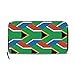 Portafoglio lungo in pelle con bandiera del Sud Africa