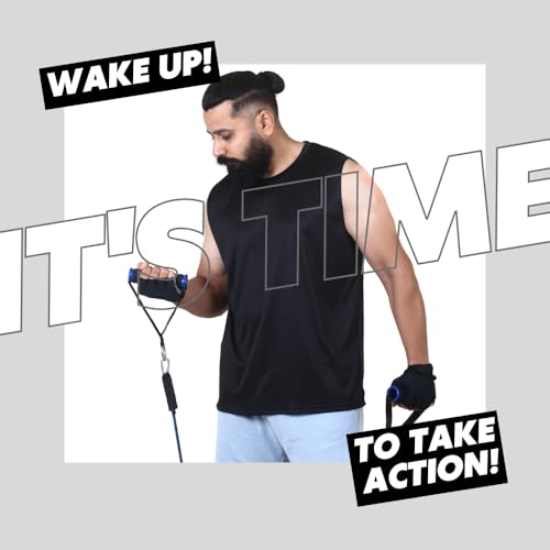 Image of Sleeveless T Shirts for Men - Gym Vest, Sando Tank Top Wear, Workout Baniyan, Stringers Inner Shirt, Bodybuilding Tshirts, Sports Tshirt Vests, Stylish Tanks Tops