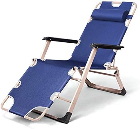 TGTGH Tumbona de jardín sillas reclinables para patio, tumbona ergonómica de gran tamaño, tumbona reclinable, para playa, camping, tumbona (color B
