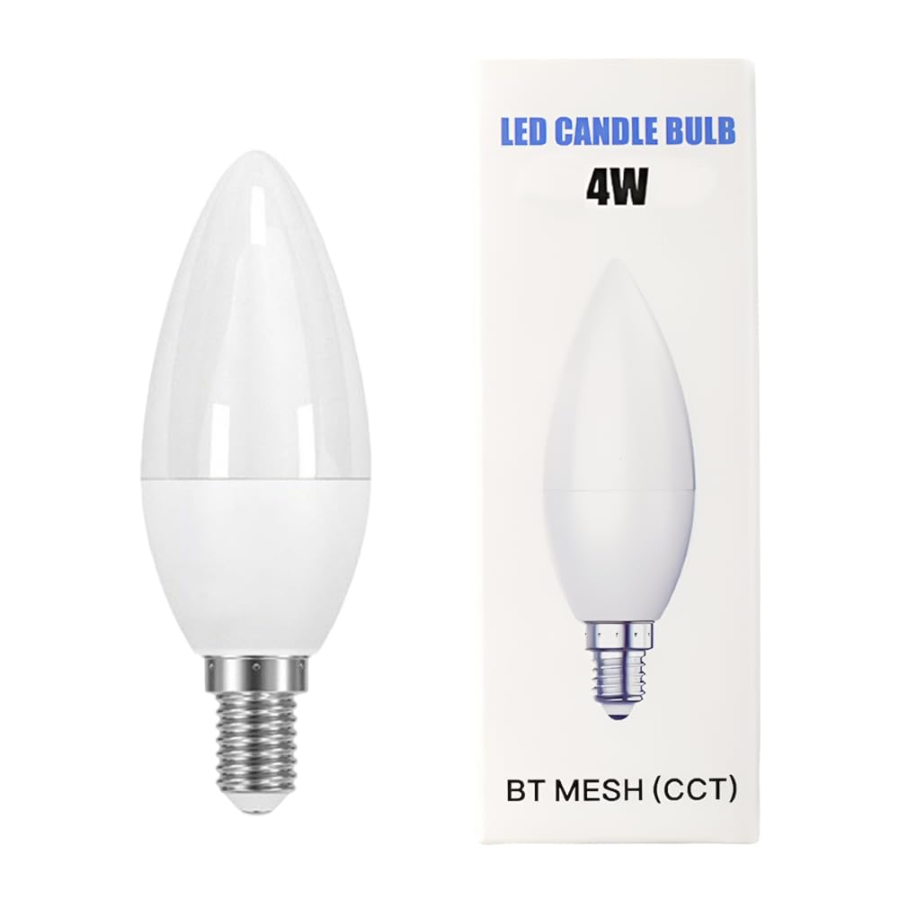 ASPIRE UK WiFi Smart E14 LED Bulb 220V– Dimmable, 320 Lumens, Warm & Cool White, Bluetooth 4.0, App & Voice Control, Timer Mode – Compatible with iOS & Android