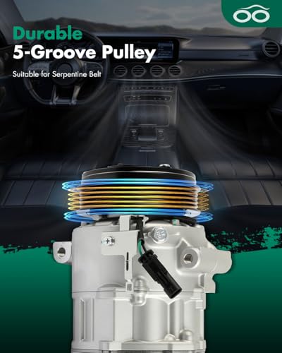 Image of SCITOO AC Compressor fit for Chevrolet Malibu 1.5L 2016-2022 | Fast Cooling, Ultra Low Noise (≤72 dB)Air Conditioner Compressor with Clutch, Easy Installation, 84005713 84139372