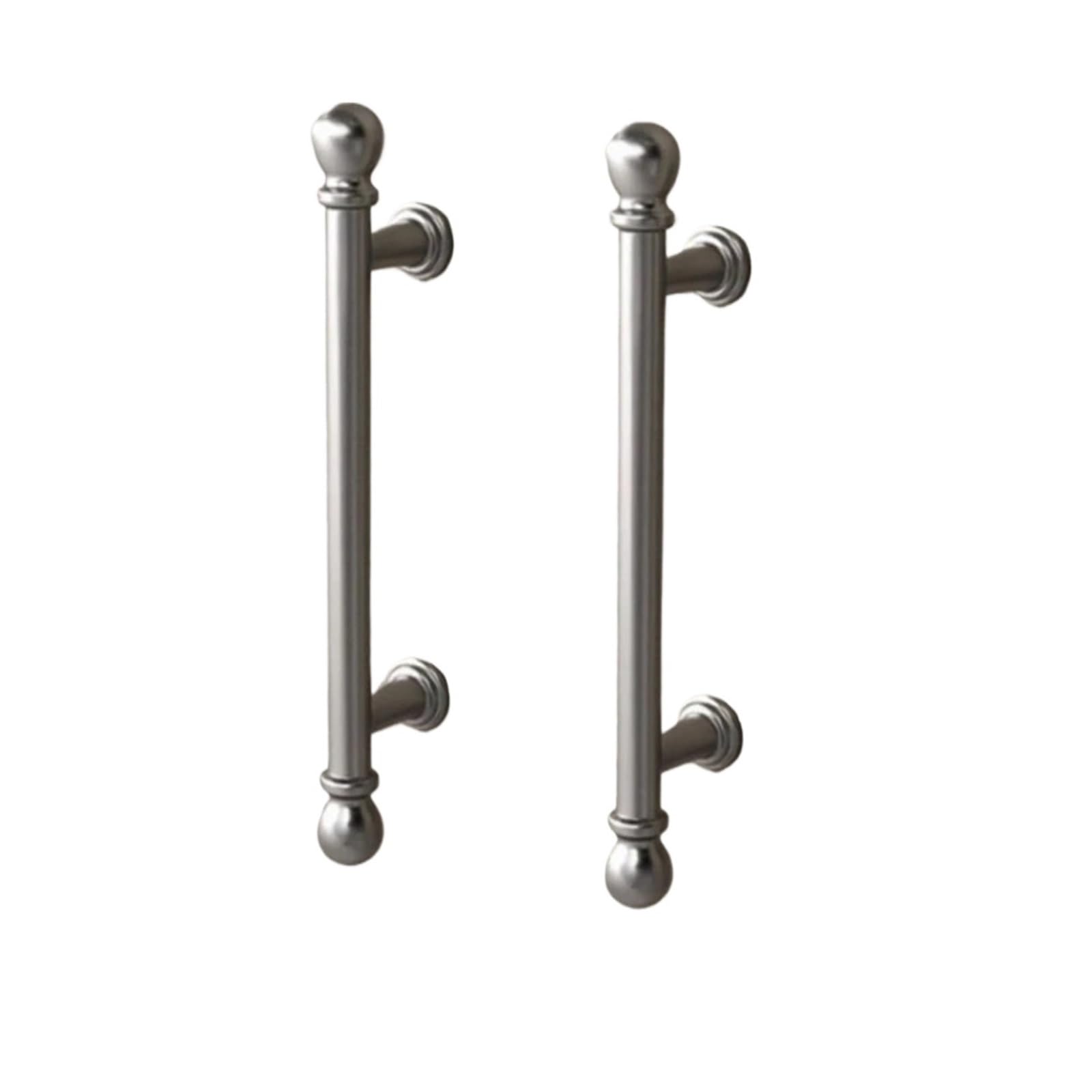 ZRHWSPD Brushed Nickel Cabinet Pulls Nickel Brushed Kitchen Cabinet Pulls Silver Wardrobe Drawer Door Handles Zinc Alloy Single-Hole Knobs Hardware(RZ008-160mm)