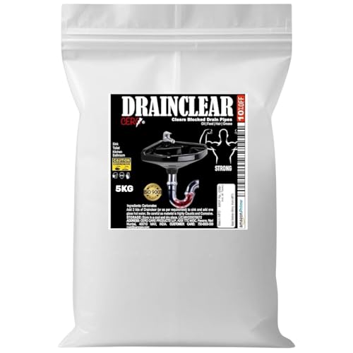 Image of CERO DRAINCLEAR (DRY POWDER) to Clear Clogged Drains, Sinks and Pipes (5KG)