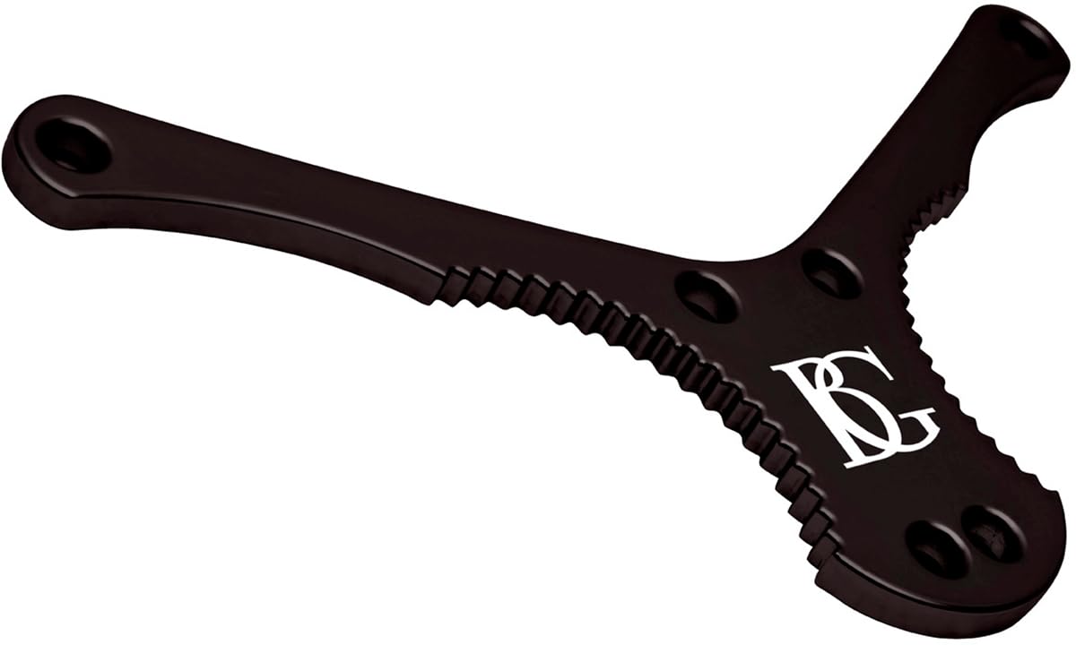 BG Cordon cuir Zen noir écarteur noir pour saxo - Mousqueton métal