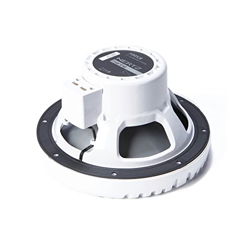 Image of HERTZ HMX-65-LD-TW 6.5 in. 4Ω Marine Coax Set - RGB LED Lights & All White Grilles