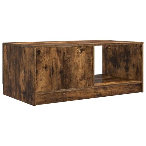Table basse chêne fumé de 90 cm pour ranger et désencombrer