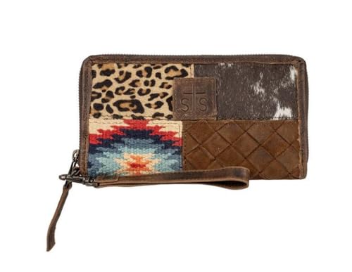 STS Ranchwear Womens Chaynee Mountain Bentley Multi Leather Zip Around Wallet OS