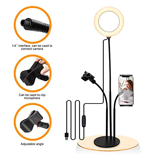 Selfie-Ringlicht mit 3 Modi 10 Helligkeit für Live-Streaming, Make-up, YouTube-Video, Tiktok-Meeting, tragbare LED… – Bild 3