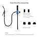 Portable Transfer Pump Battery Operated for Gas, Fuel, Diesel, Water, Gas Siphon Pump for Gasoline 2.4 GPM Flow with 3 Adapters for Cars, Motorcycles, Camping Blue