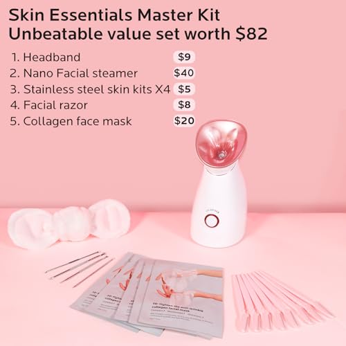 image for Colorfarm Facial Steamer Skin Care Kit: Face Steamer Home Spa Deep Cle
