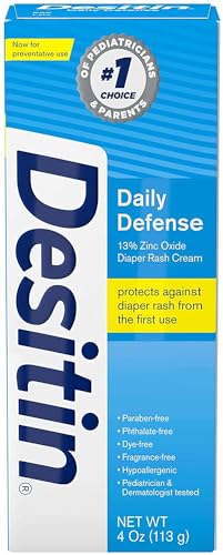 DESITIN Rapid Relief Zinc Oxide Diaper Rash Cream 4 oz ( Pack of 5)