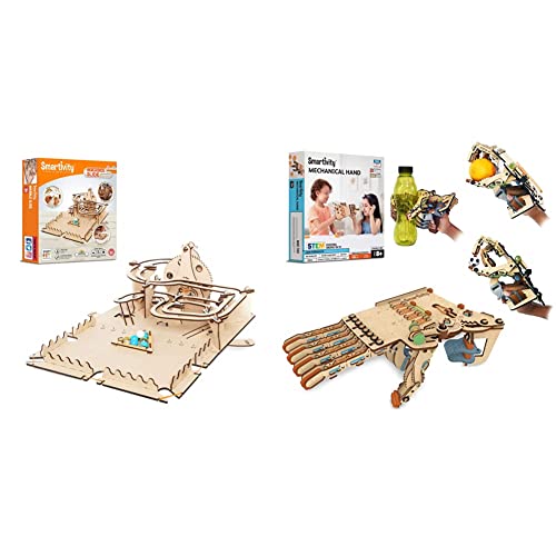 Image of Smartivity Roller Coaster Marble Slide STEM STEAM Educational DIY Building Construction Activity Toy, 8+ and Mechanical Hand STEM STEAM Educational DIY Building Construction Activity Toy, 8+