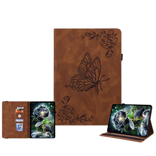 Protection Fire HD 10 en cuir PU premium vintage au design floral élégant avec porte-crayon