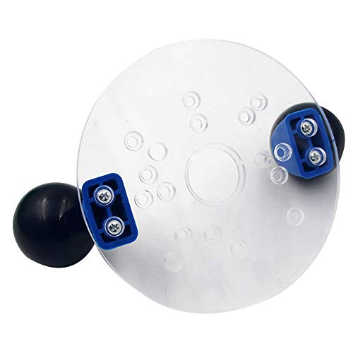 Asdomo Router Base with Handles Palm Router Fixed-Base Compact Guide for Woodworking Electric Trimming Wood Milling Engraving Base Plate/Bushing Set for Routers