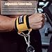 J Bryant Fitness Wrist Cuffs for Cable Machines – Heavy Duty Adjustable Wrist Straps with 7mm Neoprene Padding for Strength Training, Pull Exercises, and Forearm Support (Yellow, Large)