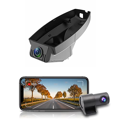 Fitcamx 4K Dual Dash Cam Adapts for BMW 1 3 5 7 Series X1 X3 X5 X5 M X6 M3 E Chassis (HD2-6003) E88/E92/E93/E60/61/E65/66/E84/E83/E70/E72/E93, OEM Style 2160P+1080P Video WiFi, Loop Recording 128GB