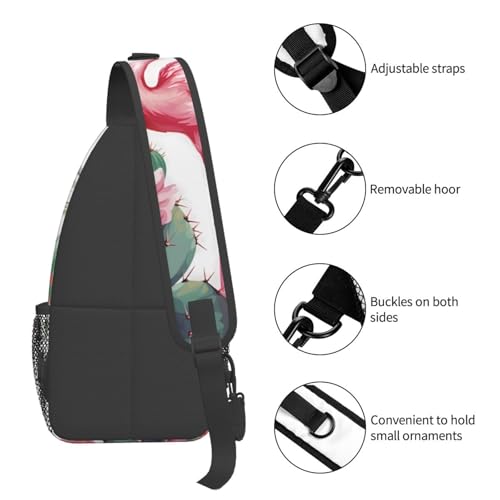 Bolso bandolera negro unisex para viaje y senderismo miniatura 4