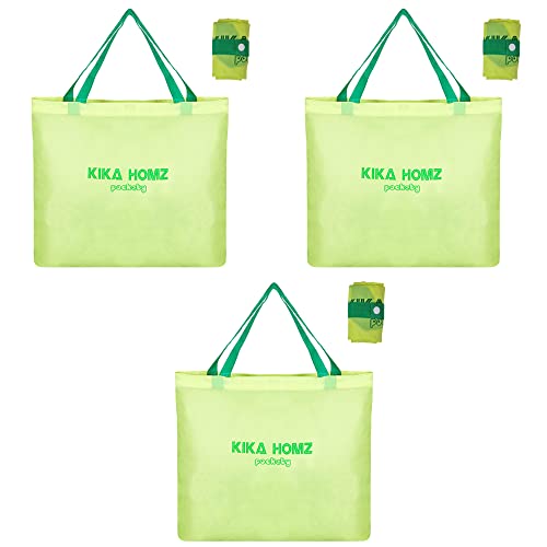Image of KIKA Homs Pockety Foldable Shopping Bag for Grocery - Folds to Pocket Size, Tote Grocery Shoulder Handbag Travel Bag