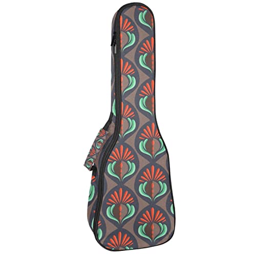 Sac ukulélé ténor étanche motif paon idéal pour aller en concert