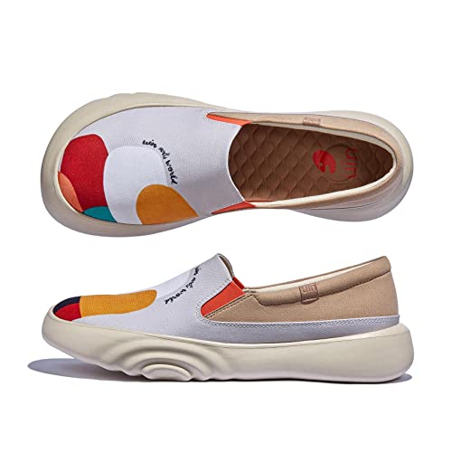 Image of UIN Shoes for Women Slip On Sneakers Comfortable Lightweight Barefoot Travel Art Painted Casual Loafers
