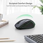 TECKNET Wireless Mouse, 2.4G USB Computer Mouse with 6-Level Adjustable 4800 DPI, Silent Mouse Quiet Click，30 Months Battery, Ergonomic Grips, 6 Buttons Portable for PC, Chromebook, Mac - Grey - Image 4
