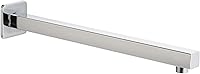 Vista 9 de Voolan Brazo de ducha cuadrado de 16 pulgadas con brida y cinta de teflón, brazo de extensión para regadera fija de baño, acero inoxidable sólido