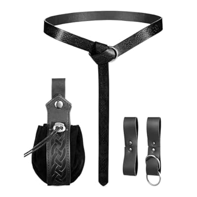 Vgvgaj Accesorios de Cinturón Medieval,Kit De Bolsa Para Cinturón PU Medieval Pirata Para Mujeres | Suministros Para Halloween Cosplay Para Fiestas Teatro Eventos Y Sesión De Fotos | Ya disponible en tu tienda friki favorita! En mundofriki.es!