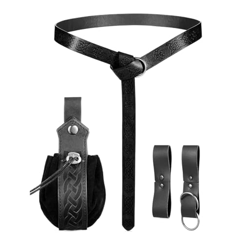 Vgvgaj Accesorios de Cinturón Medieval,Kit De Bolsa Para