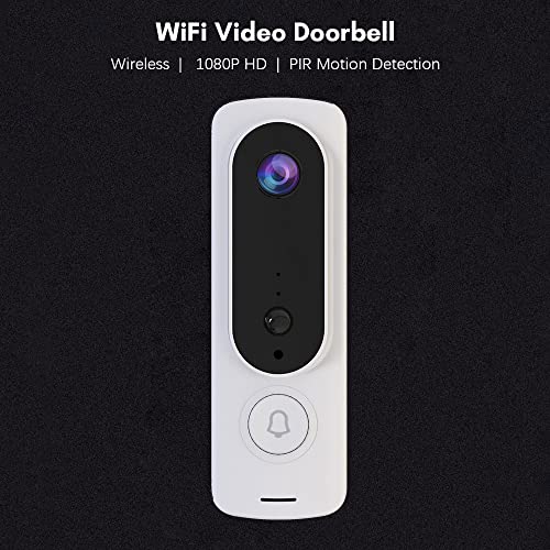 PAPAPI WiFi câmera de vídeo campainha sem fio 1080 p câmera hd áudio de 2 vias detecção de movimento