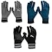 Nike Unisex Knit Tech & Grip Training Gloves 3.0 (1pair) – Touchscreen Compatible with Textured Grip Palm (Blue Force | Black (Stripe Cuff), Medium)