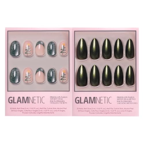 Glamnetic Press-On Nails Bundle - Velvet Pine & Cutie Pine