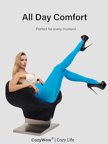 Image of CozyWow Women's 80D Soft Opaque Tights, High Waist Solid Color Womens Tights with 30+ Colors
