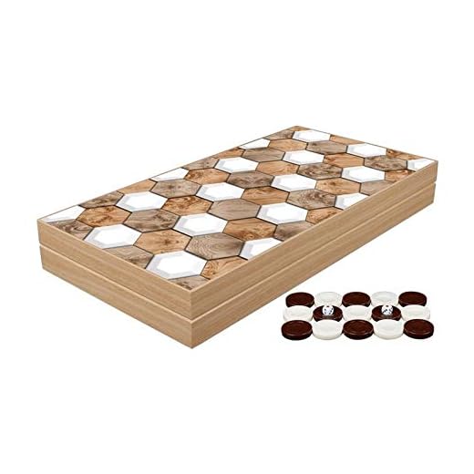 WAPBENG Classic Backgammon Set First Quality MDF Family Board Games Gift till födelsedag Nyår Black Friday Kvinna Manlig vän Resa bärbar vikning schack