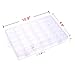 D-BUY 36 Grids Clear Plastic Jewelry Box Organizer Storage Container with Adjustable Dividers 10.8 x 6.9 x 1.7 inch(Clear Color, 1 Pack, 36 Grids)